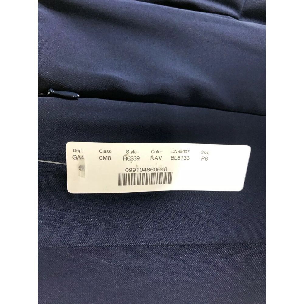 J. Crew Petite Drapey Spaghetti Strap Dress W Side Slit Sz 6 Petite Navy Blue - Picture 8 of 8